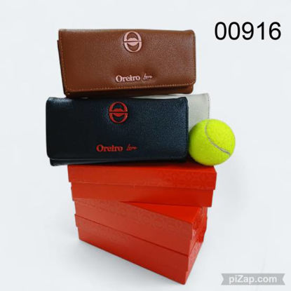 Imagen de BILLETERA "LAS OREIRO" DETEALLES NEGROS CON SOLAPA Y CIERRE INTERNO 10.25